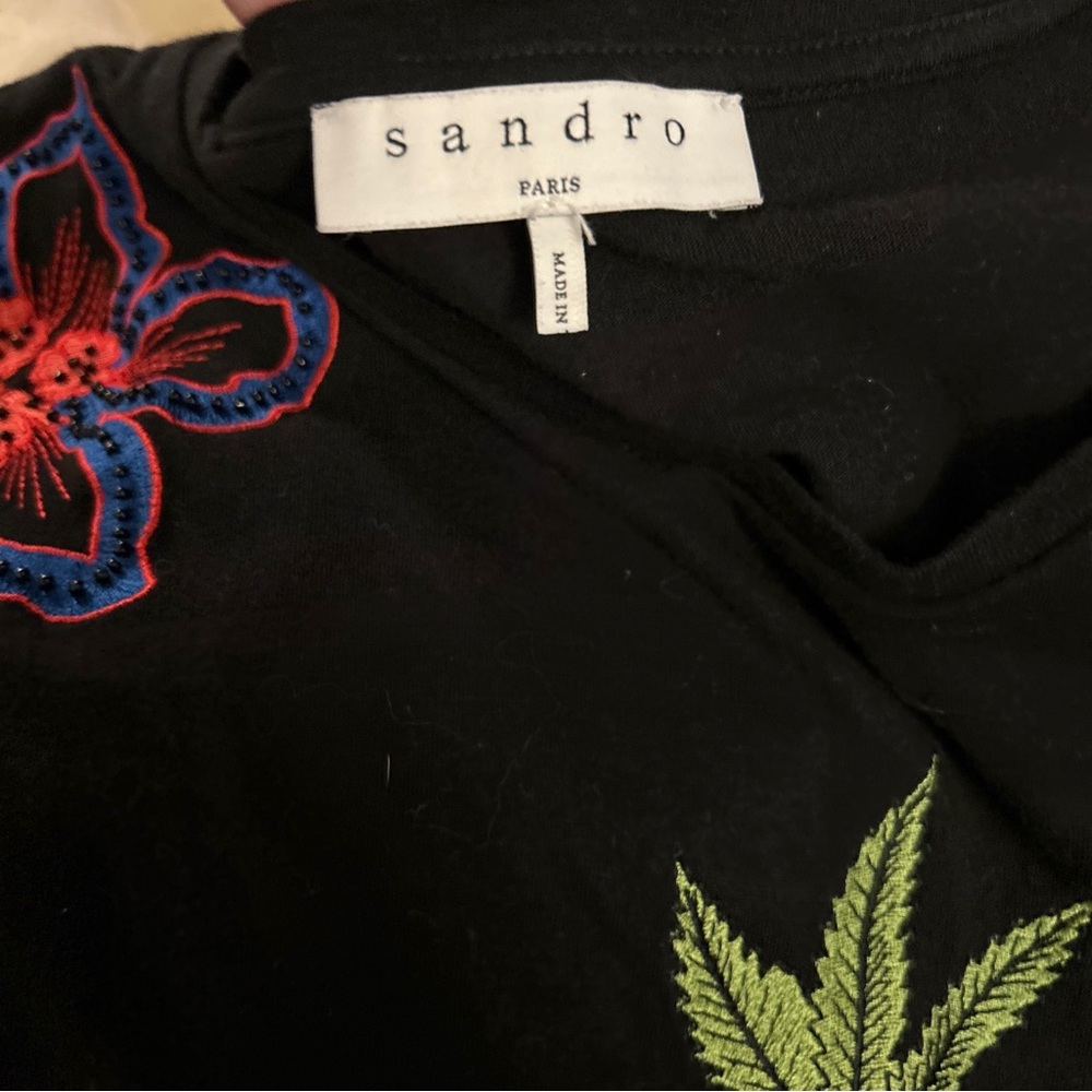 Sandro Paris beaded detail tshirt - Picture 6 of 8